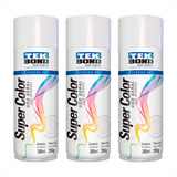 Tinta Spray Acrílica Uso Geral Externo Tekbond 350m Kit C/3