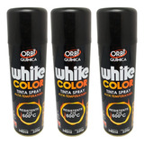 Tinta Spray Alta Temperatura Preto White Color 340ml 3 Und