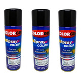 Tinta Spray Automotiva Colorgin Preto Brilhante 300ml 3un