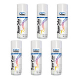 Tinta Spray Branco Fosco 350ml Tekbond Uso Geral 6 Uni.