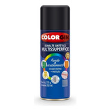 Tinta Spray Esmalte Sintético Multissuperfícies Colorgin Cor Preto-fosco