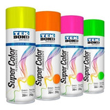 Tinta Spray Fluorescente Metais Madeira Artesanato Gesso