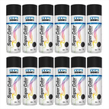 Tinta Spray Tek Bond Preto Fosco Uso Geral 350ml Emb. C/ 12