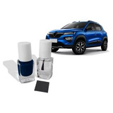 Tinta Tira Risco Retoque Automotivo Renault Kwid Azul Iron