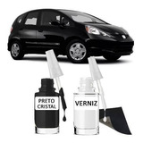 Tinta Tira Tapa Risco Automotivo Honda Fit Cor Preto Cristal