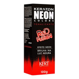 Tintura Kert Cosméticos Keraton Neon Colors Tonalizante Tom Red Fusion X 100g
