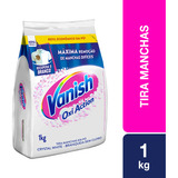 Tira Manchas Vanish Em Pó Crystal White Oxi Action Para Roupas Brancas Refil 1kg