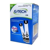 Tira Reagente Glicemia Glicose Diabete Gtech Lite 50 Fitas