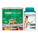 Tirapetite 60 Comp Spirulina + Thermagre Chá Solúvel 140g