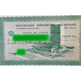 Título Social Familiar Clube Sociedade Esportiva Palmeiras