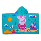 Toalha 3d Com Capuz Aveludada Peppa