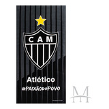 Toalha Atlético Mineiro Aveludada Banho Praia Buettner Cor Preto