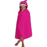 Toalha Baby Shark Com Capuz 100% Algodã 120x70cm Rosa Cremer