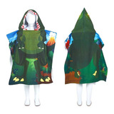 Toalha Banho Infantil Criança Poncho Praia Capuz Estampada