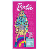 Toalha Barbie Aveludade Verso Atoalhado Banho Piscina Praia 
