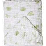 Toalha De Banho Bebe Soft Bamboo Mami Folhagem Verde 115x85