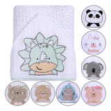 Toalha De Banho Bebê Soft Capuz Fralda Algodão 3 Camadas