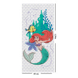 Toalha De Banho Infantil Felpuda Piscina Praia Personagens Ariel