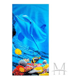 Toalha De Banho Praia Golfinho 1 Aveludada 76x152cm Buettner