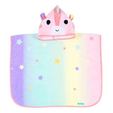 Toalha De Bebê Animais Banho Com Capuz Roupão Bubazoo Cor Rosa