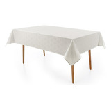 Toalha De Mesa 6 Lugares Sempre Limpa Zattar Branca Karsten