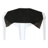 Toalha De Mesa De Plástico Perolizada Lisa 80x80 Descartável Cor Preto