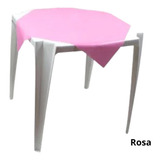 Toalha De Mesa Festa Plástico Descartável Perolizada 10 Un Cor Rosa
