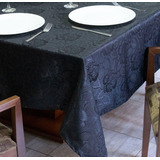 Toalha De Mesa Glamour Quadrada Jacquard 8 Lugares 2,20x2,20