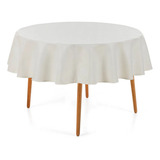 Toalha De Mesa Karsten Sempre Limpa Zattar Branco Redonda Cor Estampado
