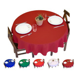 Toalha De Mesa Linda Prática Oxford Liso 1,40 X 1,40 Redonda Cor Vinho