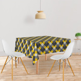 Toalha De Mesa Oxford Escandinavo Amarelo Tl167 - 140x140cm Cor Colorido