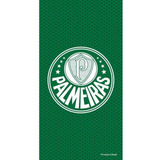 Toalha De Praia Buettner Veludo Brasão Palmeiras 02 Verde
