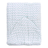 Toalha Fralda Bebe Soft Banhão Capuz Menino Chevron Verde