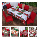 Toalha Para Mesa De 10 Lugares + Kit 10 Capas Para Cadeira!