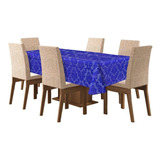 Toalha Para Mesa De 8 Lugares Retangular Tecido Jacquard