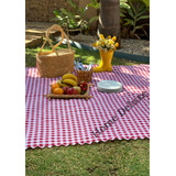 Toalha Pic Nic - Xadrez Vermelha - 1,50m X 1,50m - Exclusive