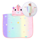 Toalha Poncho Buba Zoo Infantil Com Capuz 100% Algodão Banho