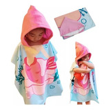 Toalha Poncho De Praia Piscina Infantil Com Capuz Estampada