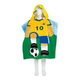 Toalha Poncho De Praia Piscina Infantil Com Capuz Estampada