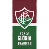 Toalha Praia Banho Aveludada Fluminense Futebol - Lepper Cor Verde E Vermelho