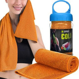 Toalha Rosto Microfibra Refrescante Seca Rapido Fit Academia