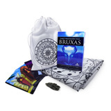 Toalha + Tarot Prateado Das Bruxas 78 Cartas Tarô Baralho