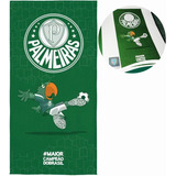 Toalha Time Veludo Algodão Palmeiras Oficial Lepper Verdão