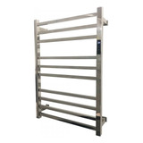 Toalheiro Térmico Quadrado Grande Inox Polido Com Controle De Temperatura Timer Digital Bivolt Esquerdo