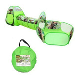 Toca Barraca Infantil 3x1 Com Túnel Camuflada Resistente
