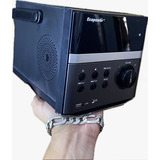 Toca Cd Portátil Ecopower C/ Bluetooth/usb-aux/radio Fm/mp3