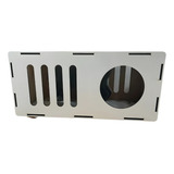 Toca De Gato Casa Retrô Mdf Pet Cachorro Dormir Branco