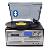 Toca Discos Lp Vinil + Fita K7 + Cd + Pendrive  + Bluetooth