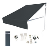 Toldo 2em1 Retrátil Comercio Completo 2,50x2,50 Tubos+braços