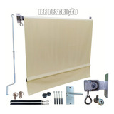 Toldo Cortina Retrátil Para Casa 3,75 X 3,00 Lona + Peças